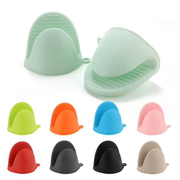 1pc Thicken Baking Silicone Oven Mitts Microwave Oven Glove Heat Insulation Anti-slip Grips Bowl Pot Clips Kitchen Gadgets