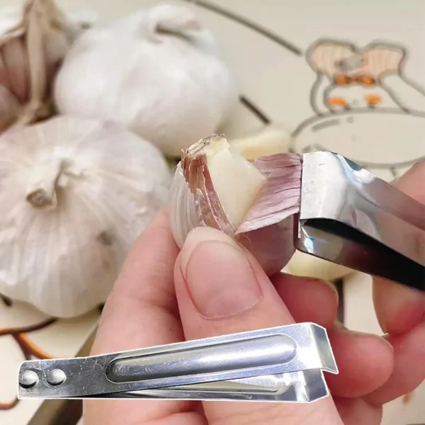 1Pc Stainless Steel Garlic Peeler Quickly Garlic Peeling Clip Tweezers Manual Pig Kitchen Gadgets Plucking Hair Accessories F4I0